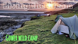 Wild Camp at the Gower coast gowerpeninsula wildcampinguk [upl. by Pavia355]