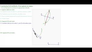 Construction de la médiatrice dun segment au compas [upl. by Plumbo]