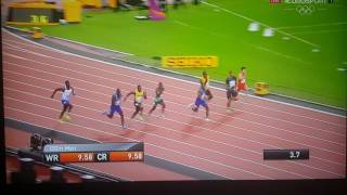 Gatlin beats Bolt  London 2017  100m [upl. by Ymmit]