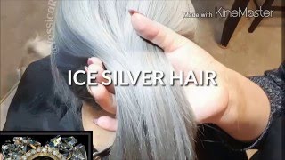 Cabello plata paso a paso  ICE SILVER HAIR  gray hair tutorial [upl. by Nylesoj769]