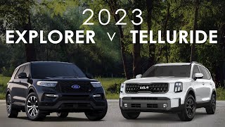 2023 Ford Explorer vs Kia Telluride [upl. by Ylekalb]