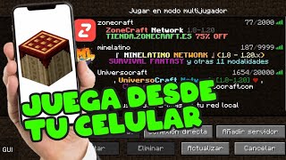 Cómo JUGAR en SERVIDORES de Minecraft Java desde CELULAR [upl. by Nason]