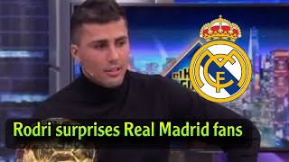 Rodri surprises Real Madrid fans by signing for the Bernabéu 🔥 [upl. by Alehc]