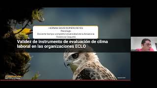 Validación de Instrumento de Evaluación de Clima Laboral ECLO Mg Hernán David Romero Reyes Colombia [upl. by Gitel246]