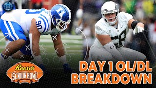 OLDL 1 on 1s Senior Bowl Day 1 Breakdown [upl. by Sipple]