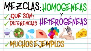 ⚗️MEZCLAS HOMOGÉNEAS Y HETEROGÉNEAS🚰 Fácil y Rápido  QUÍMICA [upl. by Lyell178]