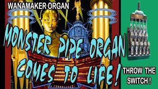 Monster Wanamaker Organ Comes to Life Creepy Halloween Spooktacular [upl. by Aracat]