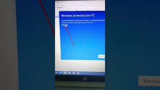 windows protected your pc 😊 pc protect ytshorts shorts trending [upl. by Inalaehak]