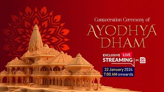 LIVE  Consecration Ceremony of Ram Mandir  Ayodhya Dham  22nd Jan 2024 [upl. by Aenitsirhc]