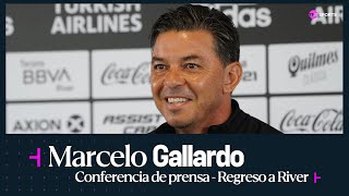 La conferencia de prensa hoy de Marcelo Gallardo en su vuelta a RIVER [upl. by Virg922]