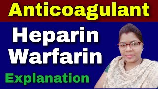 HeparinWarfarin  Difference Between Heparin And Warfarin  Action And Side Effects Of Heparin [upl. by Doro]