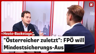 quotÖsterreicher zuletztquot FPÖ will MindestsicherungsAus [upl. by Gemina435]