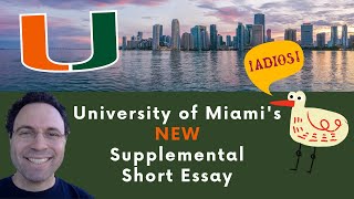 University of Miami 20232024 Supplemental Essay [upl. by Charla]