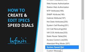 How To Create or Update Speed Dial In iPECS Phone System Via The Web Dashboard [upl. by Ansilma]