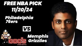 NBA Picks  76ers vs Grizzlies Prediction 11202024 Best Bets Odds amp Betting Tips  Docs Sports [upl. by Osborn291]