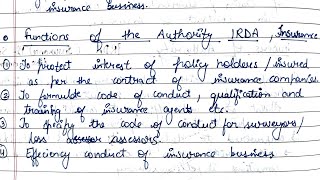 Functions Of IRDA Act 1999 2000 Functions of Authority Insurance Regulatory amp Development Authority [upl. by Nelyaw155]