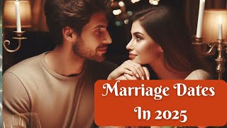 2025 Vivah Marriage Muhurat Dates  Auspicious Hindu Marriage 2025  2025 Hindu Marriage Calendar [upl. by Rosecan]