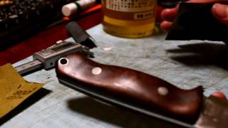 ナイフの作り方 ⑤ハンドル成形 【CustomKnifeMaking】 [upl. by Nitsyrk]