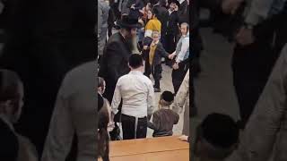 Toldos Aharon Rebbe Dances With Orphans At A Chanukah Party 5784 [upl. by Lapo558]