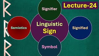 Lecture24 What is a Linguistic Sign Symbol Signifier and signified Semiotics [upl. by Riti]