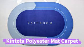 Kintota Polyester Bathroom Oval Door Mat Floor Bath Mat Carpetindiaunboxed [upl. by Kerrie]