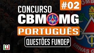 Concurso Bombeiros MG CFO  Português 02  Questões Fundep [upl. by Aiuqram861]