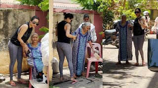 Watch How Malaika Arora Taking Care Of Old Lady Outside Gym Sweet Gesture Beauty With Golden Heart❤️ [upl. by Esadnac98]