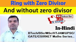 Ring with Zero Divisor and without zero divisor in Hindi [upl. by Enyledam]