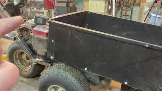 Cheap homemade powered wheelbarrow dumper from the dumpster [upl. by Lindell626]