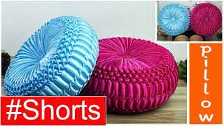 Shorts  DIY Decorating ideas  Smocked Pillow Cover design  Round pillow smocking Shape Cush [upl. by Atteiluj]