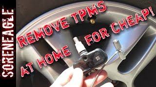 At home TPMS removal WITHOUT special equipment breaking a tire bead [upl. by Manly]