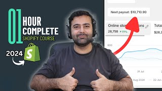 Shopify Tutorial For Beginners 2024  Complete Guide [upl. by Nnyleimaj]