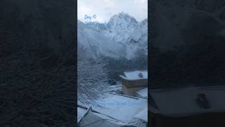 Snow clad mountains amp pangboche monastery views from lodge at 4050 meters temp 0 degrees [upl. by Errecart75]