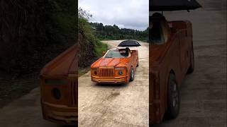 Handmade Wooden Car 🥰 shorts ytshorts [upl. by Yankee]