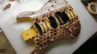 BC Rich Gunslinger Snake Skin Custom Shop at Pace Guitar Repair [upl. by Anyaled652]