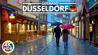 🇩🇪 Highlights of Rainy Düsseldorf City February 2024  Walking Tour 4K HDR 60fps [upl. by Lillie]