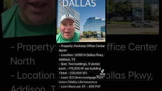 Another Dallas Office Building Going to Foreclosure  Parkway Office Center [upl. by Ameerak]