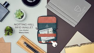 Notting Hill Zipper Wallet RFID from Vaultskin London  Unboxing [upl. by Euhc]