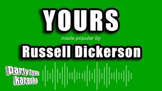 Russell Dickerson  Yours Karaoke Version [upl. by Cherry]