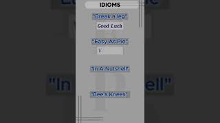 LEARN IDIOMS WITH MEANING 1 shortsyoutubeenglish viralvideo americanaccent britishpronouce [upl. by Nahtiek]