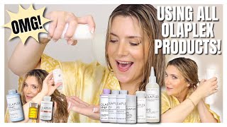 🤩 NEW OLAPLEX SYSTEM 2022 EDITION ✨ USING EVERY SINGLE PRODUCT ft Lilysilk olaplex hairhacks [upl. by Kamila]