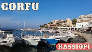 Kassiopi town  Corfu Greece 4k Ultra HD 60fps [upl. by Gentille940]