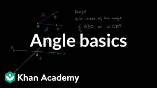 Angle basics  Angles and intersecting lines  Geometry  Khan Academy [upl. by Skipper]