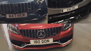 EXCLUSIVE BEST amp FUNNY Private Number Plates from 100 AMGs at Car Meet Event in London [upl. by Ldnek]