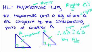 Introduction to Geometry  17  Congruent Triangles HL [upl. by Lexis]