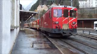 MGB in Andermatt and Göschenen 112016 [upl. by Sigismondo172]