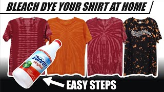 Bleach Dye your Shirt  Super Easy [upl. by Nivrad]