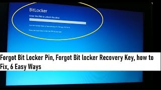 Forgot bit locker pin forgot bit locker recovery key how to Fix 6 Easy Ways [upl. by Seuguh781]