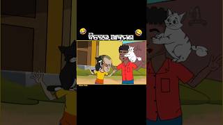 Natia Comedy part 504  Cat Attack  Odia Natia Zone  Odia Cartoon natia shorts [upl. by Igig]