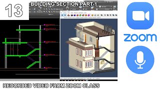 13  Building Section in AutoCAD  Nepali Tutorial  Online Workshop one [upl. by Anesusa]